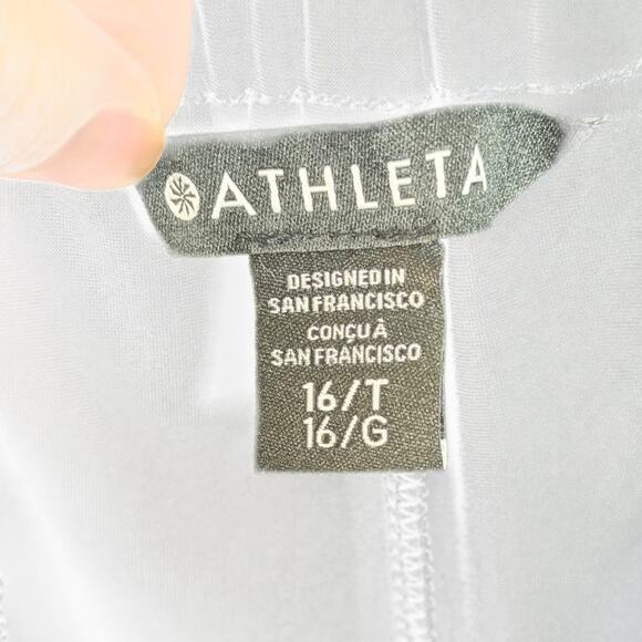 Athleta Women's Pinnacle High Rise Trouser Black Wide Leg Pants Size 16 T - Picture 11 of 12